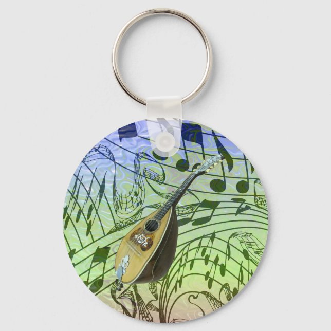 ANTIQUE MANDOLIN-KEYCHAIN NYCKELRING (Framsida)