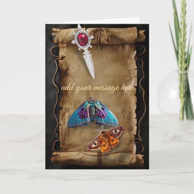 Antique manuscript gothic kort (Framsida)