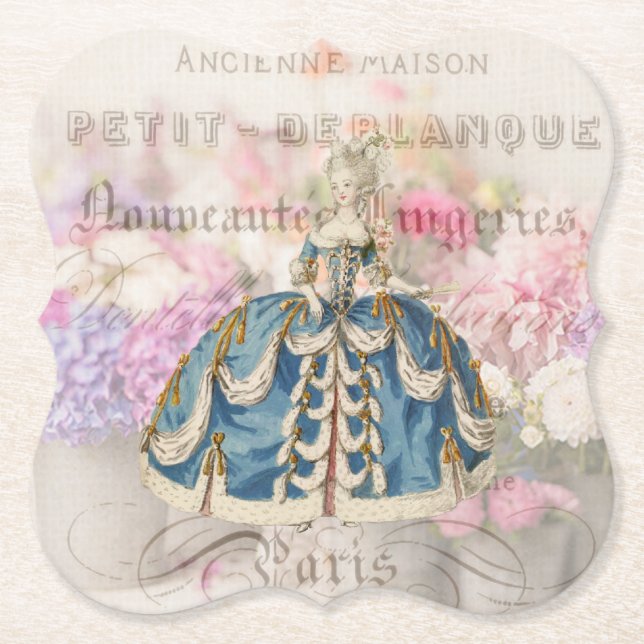 Antique Marie Antoinette Underlägg Papper (Framsida)