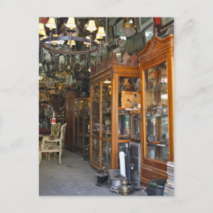 Antique market in Aten Greece Post Card Vykort