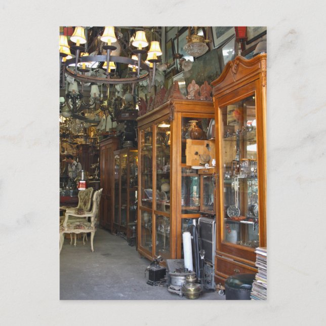 Antique market in Aten Greece Post Card Vykort (Framsida)