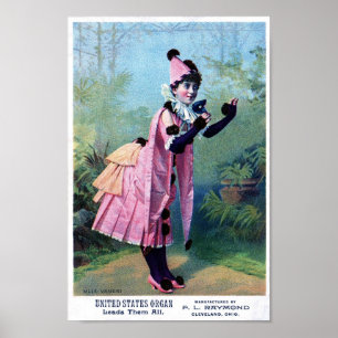 Antique MasqueraGirl Poster