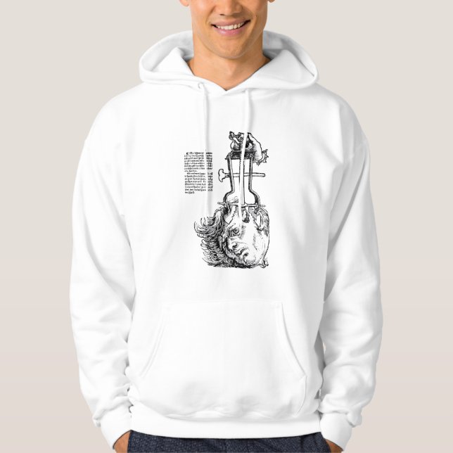 Antique Medical Illustration Trephination Hoodie (Framsida)