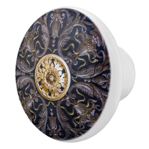 Antique Medieval Guld Plattor av trä som innehålle Knopp