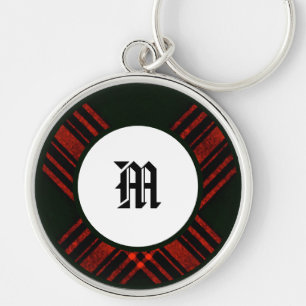 Antique Menzies Hunting Tartan Klan Play  Rund Silverfärgad Nyckelring