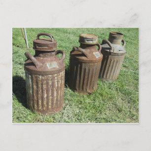 Antique Mjölk Jugs Vykort