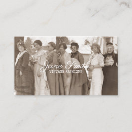 Antique Mode Finare Dam Clothing Sepia Retro Visitkort