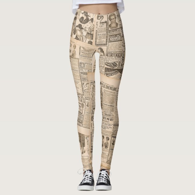 Antique Mode: Tidningsreklamsidor Leggings (Framsida)