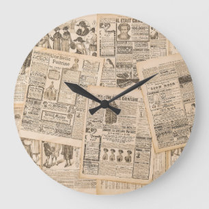 Antique Mode: Tidningsreklamsidor Stor Klocka