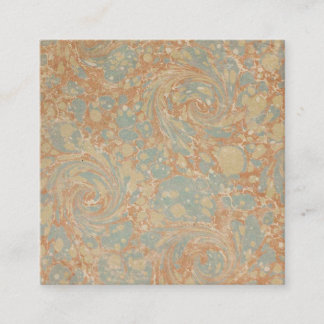 Antique Mönster Bok I Fyrkantigt Visitkort