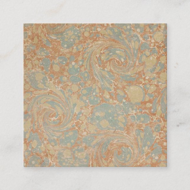 Antique Mönster Bok I Fyrkantigt Visitkort (Framsida)