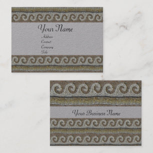 ANTIQUE MOSAIC VÅGAR Nautical Brown Grått Papper Visitkort