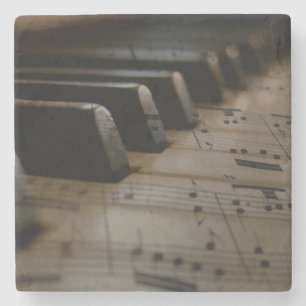 Antique Music Piano Nycklar Stenunderlägg