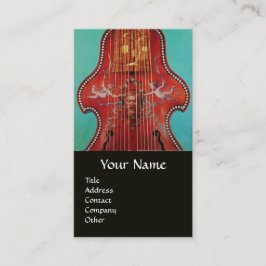 ANTIQUE MUSICAINSTRUMENT ,LYRA DA GAMBA Music Visitkort