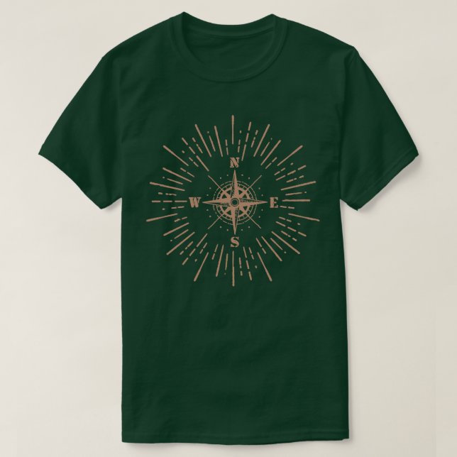ANTIQUE NAUTICAL COMPASS T SHIRT (Design framsida)