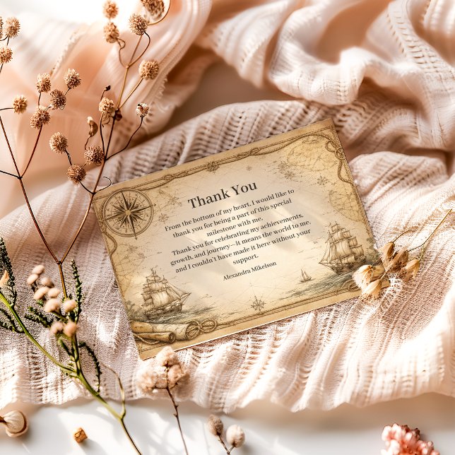 Antique Nautical Map Birthday Tack Kort (Skapare uppladdad)