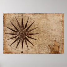 Antique nautiques compas karta