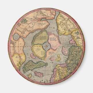Antique North Pole Karta Magnet