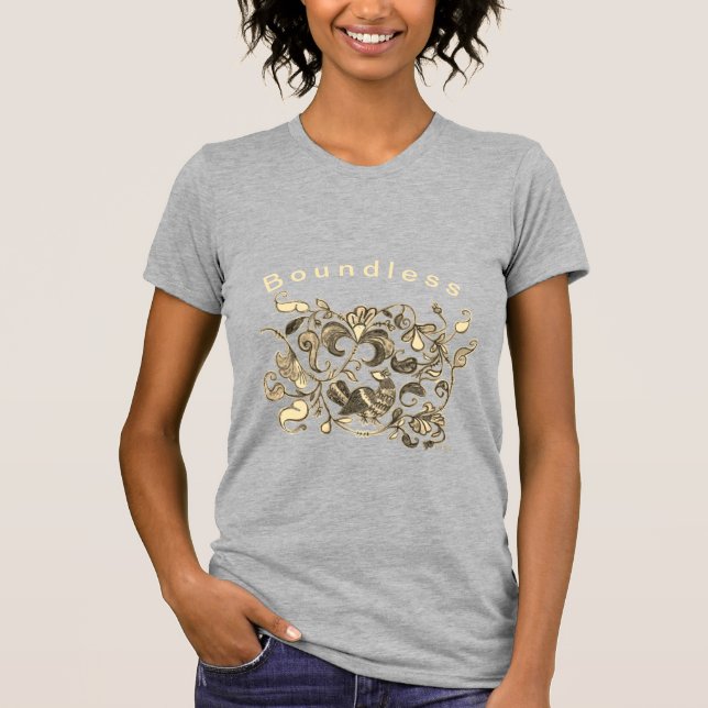 Antique Northern Bird Boundless T Shirt (Framsida)