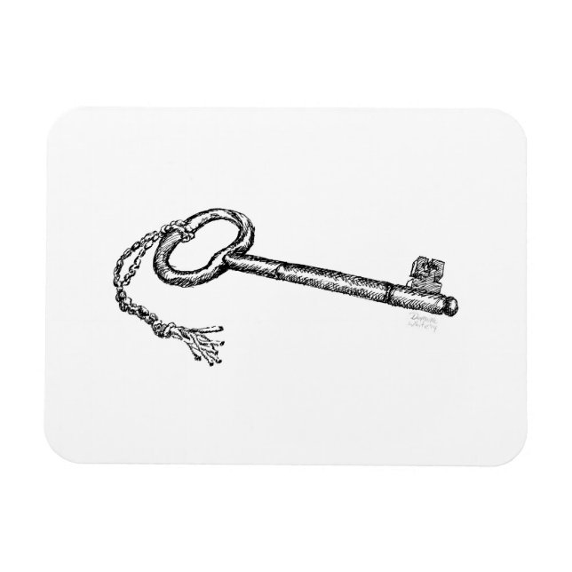 Antique Nyckel Magnet (Horisontell)