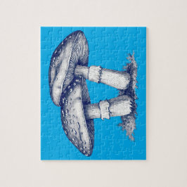 Antique of mushroom drawing pussel