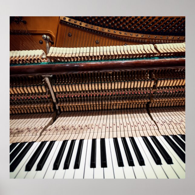 Antique Old Cont Piano Photo Poster (Framsidan)