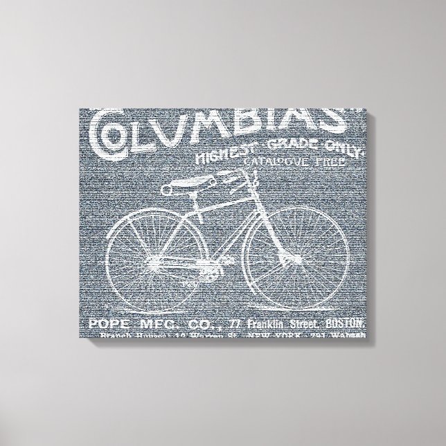 Antique Old Fashioned Bicycle Jeans Canvas (Framsida)