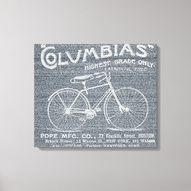 Antique Old Fashioned Bicycle Jeans Canvas (Framsida)