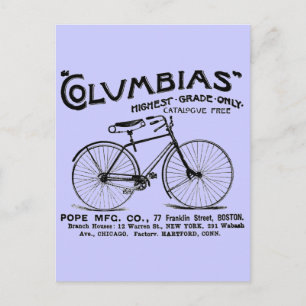 Antique Old Fashioned Bicycle Vykort