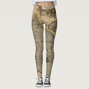 Antique Old Karta Inspired (14) Luggage Tag Leggings