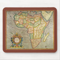 Antique Old World Gerardus Mercator Karta i Afrika