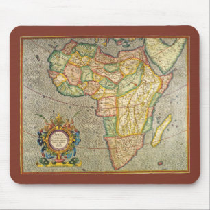Antique Old World Gerardus Mercator Karta i Afrika Musmatta