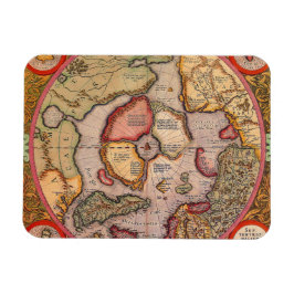 Antique Old World Map, Arktis North Pole, 1595 Magnet