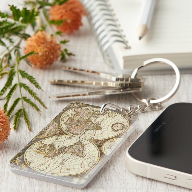 Antique Old World Map av Frederick de Wit, c. 1680 (Högra Framsidan)