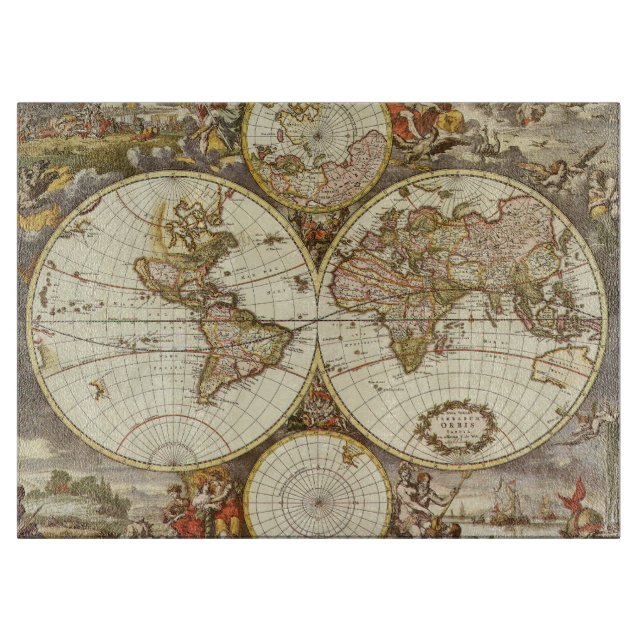 Antique Old World Map av Frederick de Wit, c. 1680 (Framsidan)