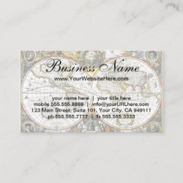 Antique Old World Map by Hendrik Hondius, 1630 Visitkort