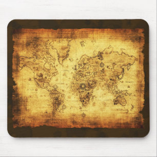 Antique Old World Map Mousepad Musmatta