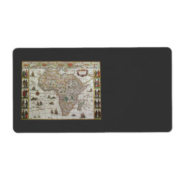 Antique Old World Map of Afrika by Blaeu, 1635 Fraktsedel