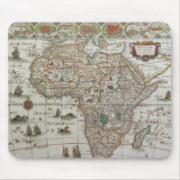 Antique Old World Map of Afrika by Blaeu, 1635