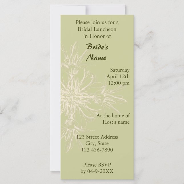 Antique Olive Blommigt Möhippa Luncheon (Framsida)