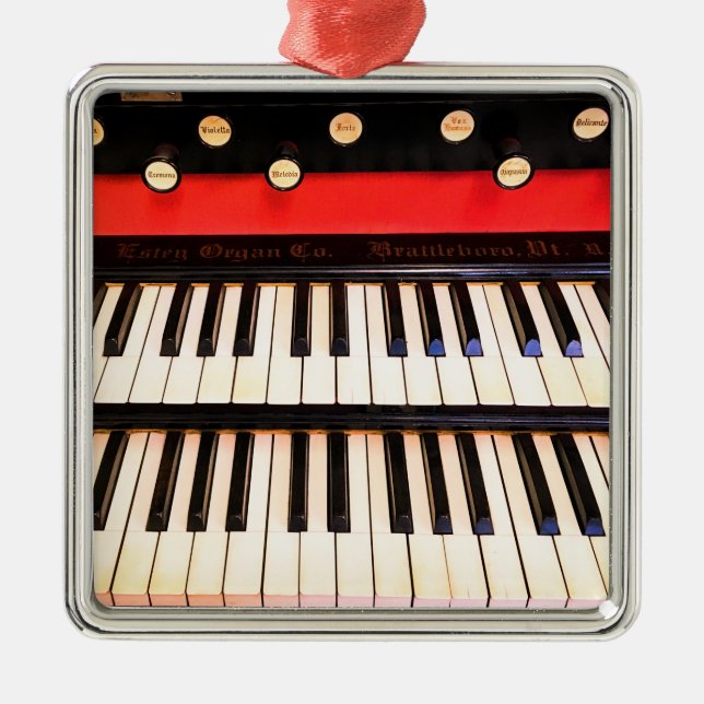 Antique Organ Nycklar Julgransprydnad Metall (Framsidan)