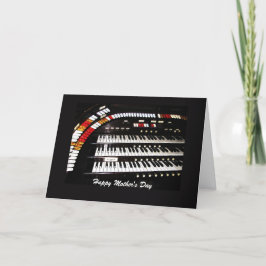 Antique Organ Tangentbord Lycklig Mors dag Hälsnin Kort