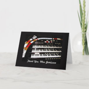 Antique Organ Teacher-uppskattning Tack Kort