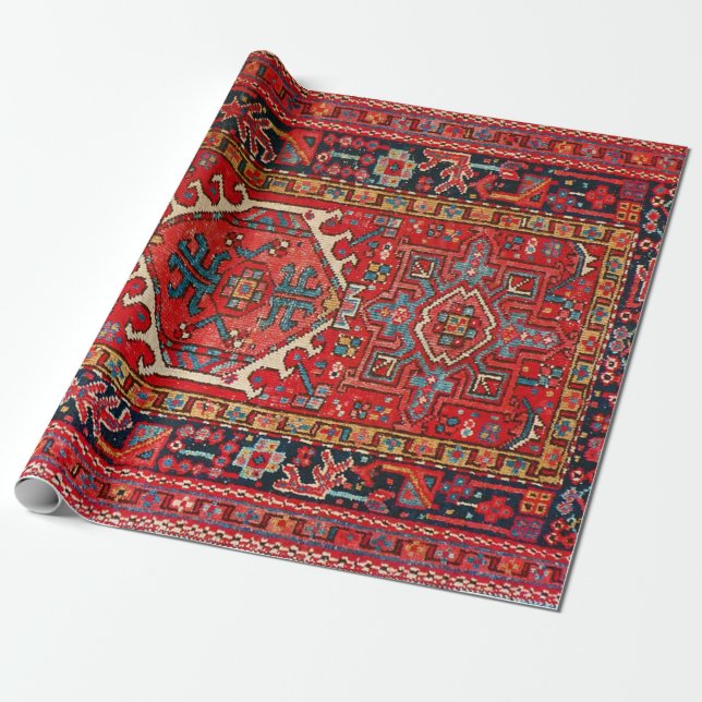 Antique Oriental Turental Persian Carpet Presentpapper (Utrullad)