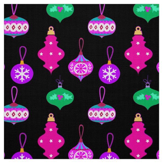Antique Ornament Mönster in Rosa, Teal and Black Tyg (Provkarta)