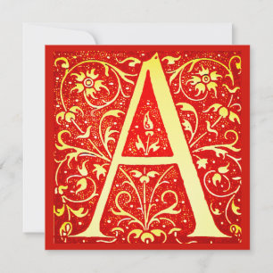 Antique ornamental monogram - Capital A