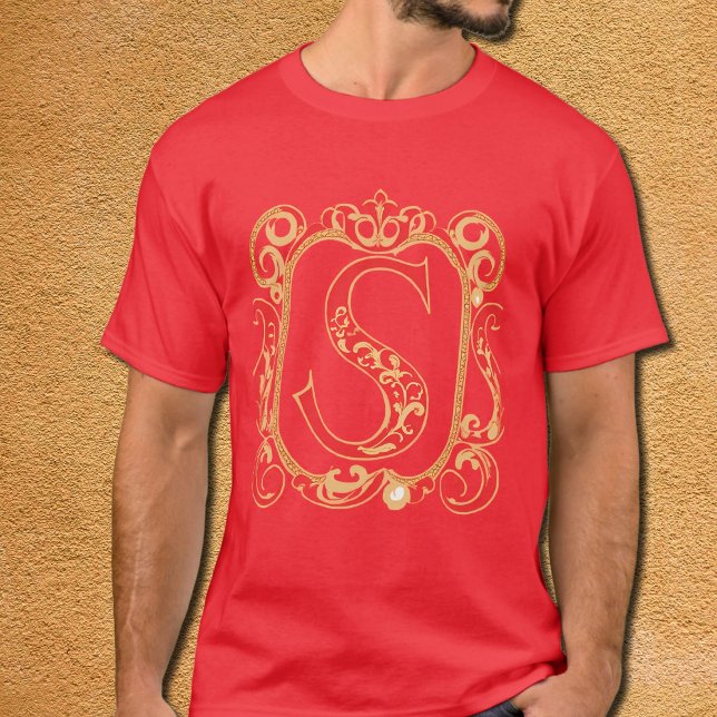 Antique Ornamental Monogram - Capital S T Shirt (Skapare uppladdad)