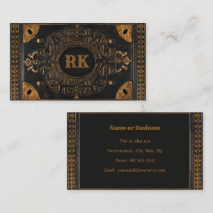 Antique Ornamental Stil med dina initialer Visitkort