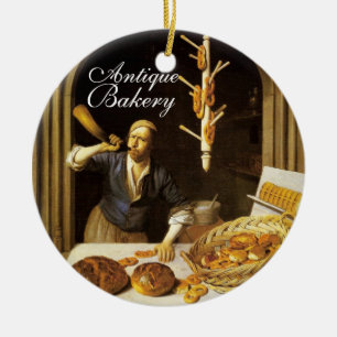 ANTIQUE OVEN BAKER,BAKERY BREAD SHOP JULGRANSPRYDNAD KERAMIK