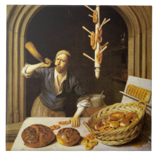 ANTIQUE OVEN BAKER,BAKERY BREAD SHOP KAKELPLATTA